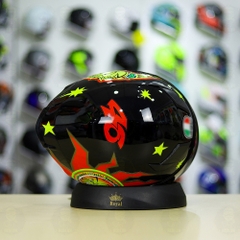 Mũ Royal M138b Đen Bóng + Tặng Dán Tem Decal AGV Sun & Moon FREESHIP