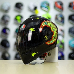 Mũ Royal M138b Đen Bóng + Tặng Dán Tem Decal AGV Sun & Moon FREESHIP