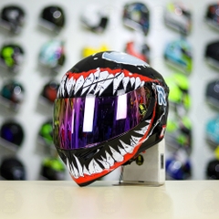 Mũ Royal M138b Đen Bóng + Tặng Dán Tem Decal Venom V2 FREESHIP