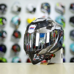 Mũ Royal M138b Đen Bóng + Tặng Dán Tem Decal Honda WINNER X Xám FREESHIP