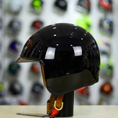 Combo Mũ 3/4 ROYAL M139 Đen Bóng Độ Khóa Chống Trộm