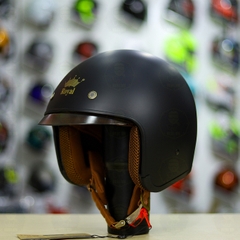 Combo Mũ 3/4 ROYAL M139 Đen Nhám Độ Khóa Chống Trộm