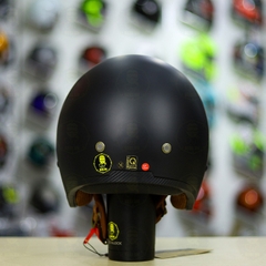 Combo Mũ 3/4 ROYAL M139 Đen Nhám Độ Khóa Chống Trộm