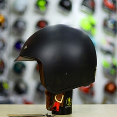 Combo Mũ 3/4 ROYAL M139 Đen Nhám Độ Khóa Chống Trộm