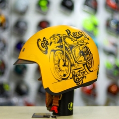 Combo Mũ 3/4 ROYAL M139 V7 Vàng Tem Nhám Độ Khóa Chống Trộm