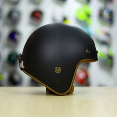 Mũ 3/4 ROYAL M20C Ruby Đen Nhám FREESHIP