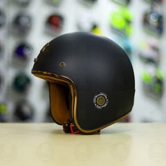 Combo Mũ 3/4 ROYAL M20c Đen Nhám Độ Khóa Chống Trộm