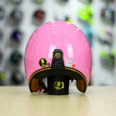 Combo Mũ 3/4 ROYAL M20c Hồng Độ Khóa Chống Trộm