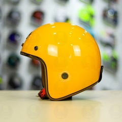 Combo Mũ 3/4 ROYAL M20c Vàng Bóng Độ Khóa Chống Trộm