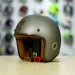 Combo Mũ 3/4 ROYAL M20c Xám Nhám Độ Khóa Chống Trộm