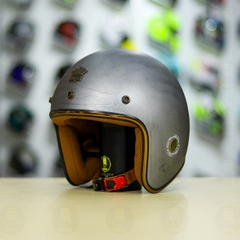 Combo Mũ 3/4 ROYAL M20c Xám Xước Nhám Độ Khóa Chống Trộm