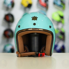 Combo Mũ 3/4 ROYAL M20C Xanh Ngọc Độ Khóa Chống Trộm