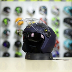 Mũ 3/4 Royal M268(2 Kính) Xanh Mực Nhám Nhỏ Gọn Nhẹ FREESHIP