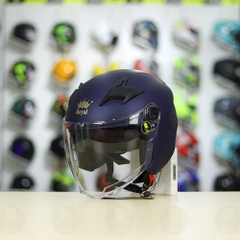 Mũ 3/4 Royal M268(2 Kính) Xanh Mực Nhám Nhỏ Gọn Nhẹ FREESHIP