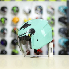 Mũ 3/4 Royal M268(2 Kính) Xanh Ngọc Bóng Nhỏ Gọn Nhẹ FREESHIP