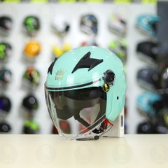 Mũ 3/4 Royal M268(2 Kính) Xanh Ngọc Bóng Nhỏ Gọn Nhẹ FREESHIP