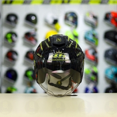 Mũ 3/4 ROYAL XH01 + Dán Tem Decal AGV Project 46 Vàng