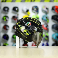 Mũ 3/4 ROYAL XH01 + Dán Tem Decal AGV Project 46 Vàng