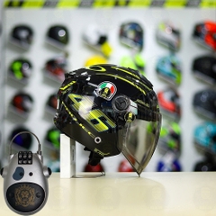 Mũ 3/4 ROYAL XH01 + Dán Tem Decal AGV Project 46 Vàng