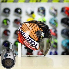 Mũ 3/4 ROYAL XH01 + Dán Tem Decal Honda REPSOL FREESHIP