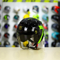 Mũ 3/4 Royal XH01 SPEED Đen Xanh Neon Bóng FREESHIP