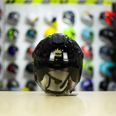 Mũ 3/4 Royal XH01 SPEED Đen Xanh Neon Bóng FREESHIP