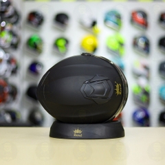 Combo Mũ 3/4 ROYAL XH01 Đen Nhám Độ Khóa Chống Trộm