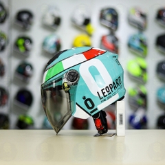 Mũ 3/4 Royal XH01 LEOPARD Xanh Ngọc Bóng FREESHIP