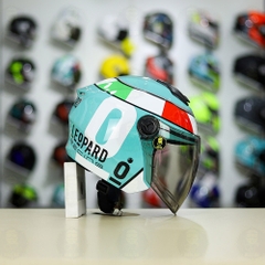 Mũ 3/4 Royal XH01 LEOPARD Xanh Ngọc Bóng FREESHIP