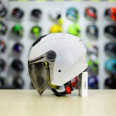 Mũ 3/4 Royal XH01 Trắng Bóng FREESHIP