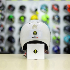Mũ 3/4 Royal XH01 Trắng Bóng FREESHIP