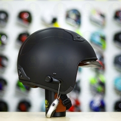 Mũ 3/4 Royal M139 SKY ROC Đen Nhám + Tặng Khóa FREESHIP