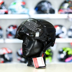 Mũ 1/2 Sunda 125BC Đen Nhám FREESIZE