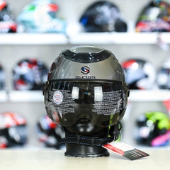 Mũ 1/2 Sunda 125BC Xám Bóng FREESIZE