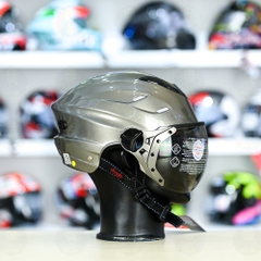 Mũ 1/2 Sunda 125BC Xám Bóng FREESIZE