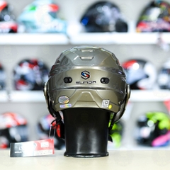 Mũ 1/2 Sunda 125BC Xám Bóng FREESIZE