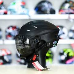 Mũ 1/2 Sunda 125BC Đen Nhám FREESIZE