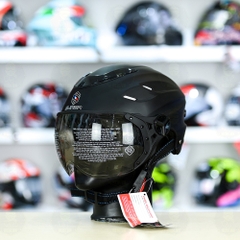 Mũ 1/2 Sunda 125BC Đen Nhám FREESIZE