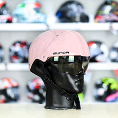 Mũ 1/2 Sunda 135D Hồng Bóng FREESIZE