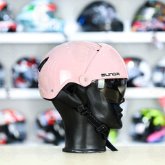 Mũ 1/2 Sunda 135D Hồng Bóng FREESIZE