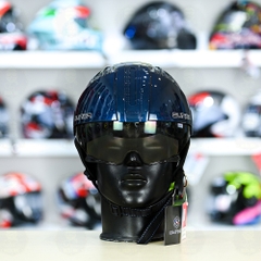 Mũ 1/2 Sunda 135D Xanh Dương Bóng FREESIZE