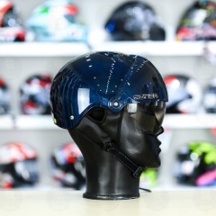 Mũ 1/2 Sunda 135D Xanh Dương Bóng FREESIZE