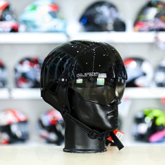 Mũ 1/2 Sunda 135D Đen Bóng FREESIZE