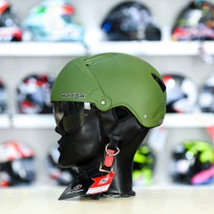 Mũ 1/2 Sunda 135D Xanh Lính Nhám FREESIZE