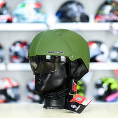 Mũ 1/2 Sunda 135D Xanh Lính Nhám FREESIZE