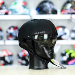 Mũ 1/2 Sunda 135D Đen Nhám FREESIZE