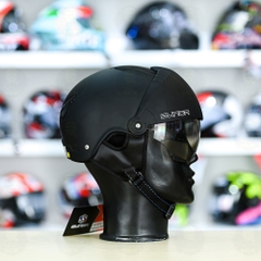 Mũ 1/2 Sunda 135D Đen Nhám FREESIZE