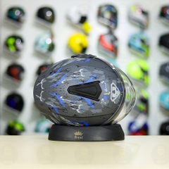 Mũ 3/4 YOHE 851 Camo Xám Xanh Dương Nhám FREESHIP