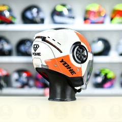 Mũ 3/4 YOHE 851 Trắng Cam FREESHIP