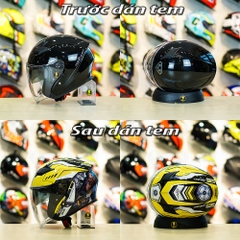 Tem 3/4 Yamaha R1M  Yellow Light Cho Yohe 878 - Không Nón - FREESHIP